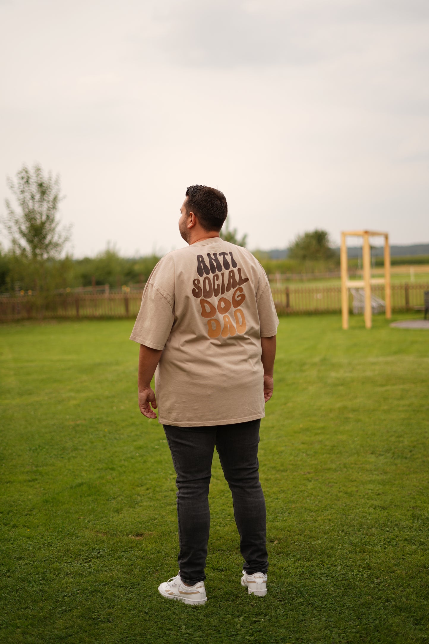 Premium Oversized T-Shirt - Anti Social Dog Dad
