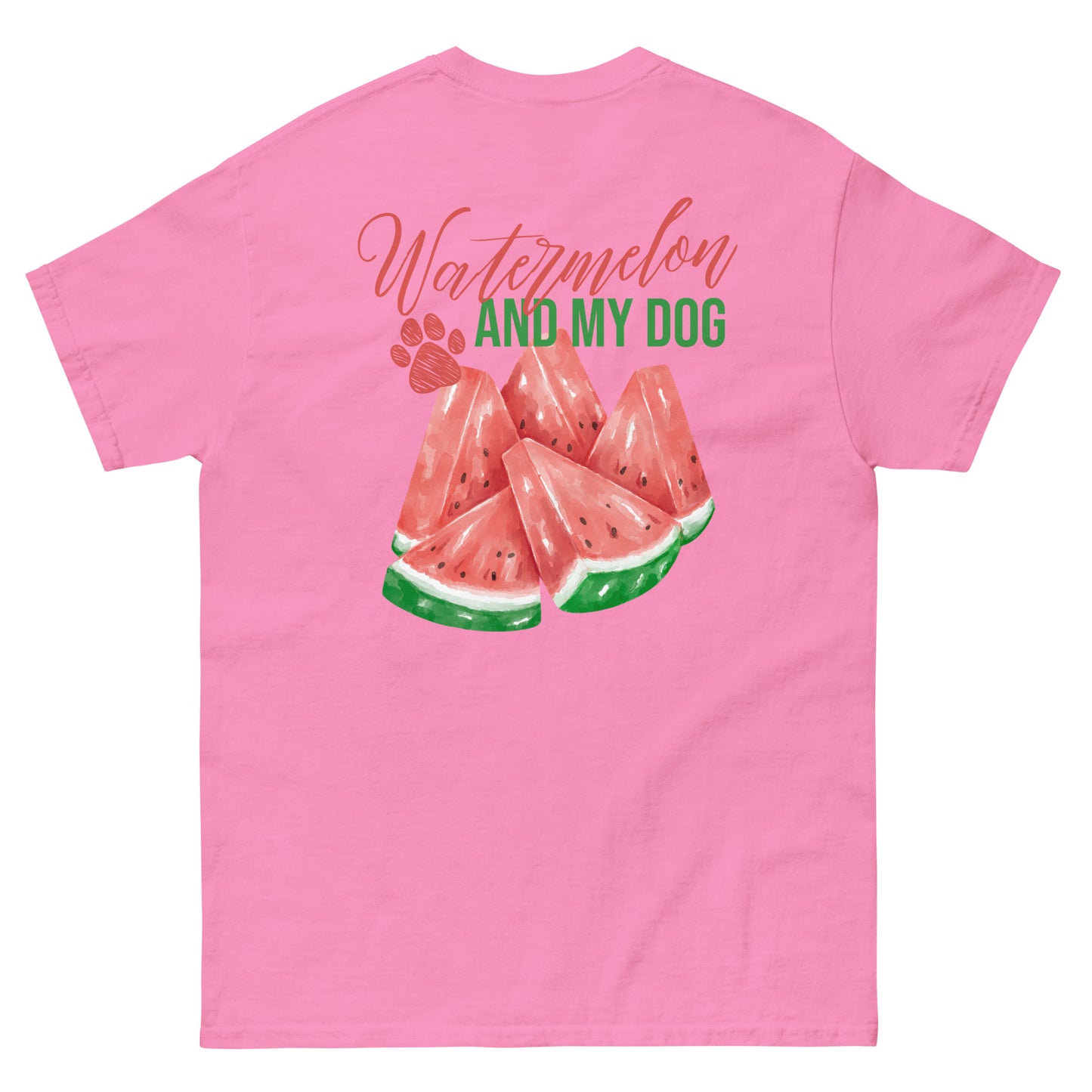 Unisex Sommer-Shirt - Watermelon and my dog
