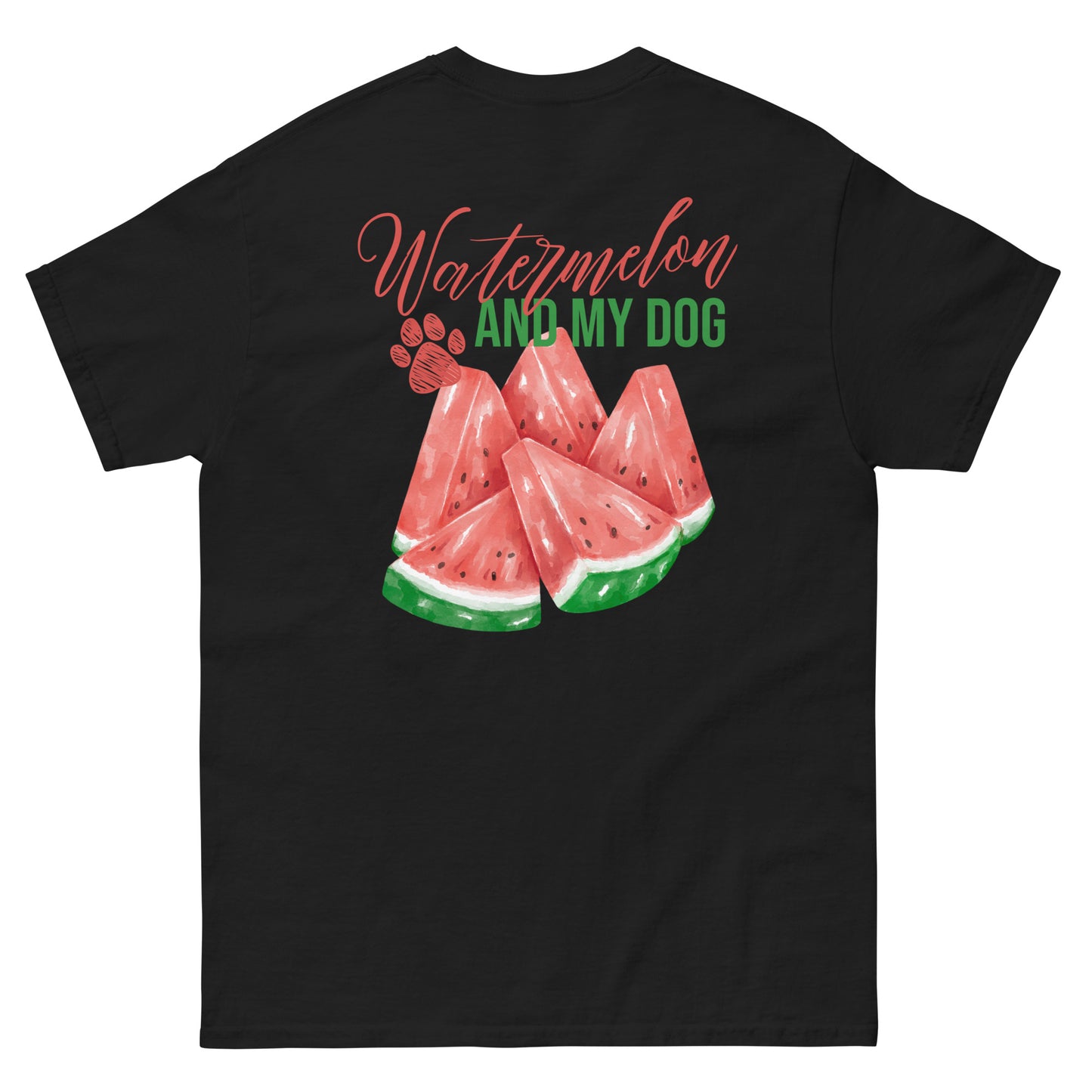 Unisex Sommer-Shirt - Watermelon and my dog