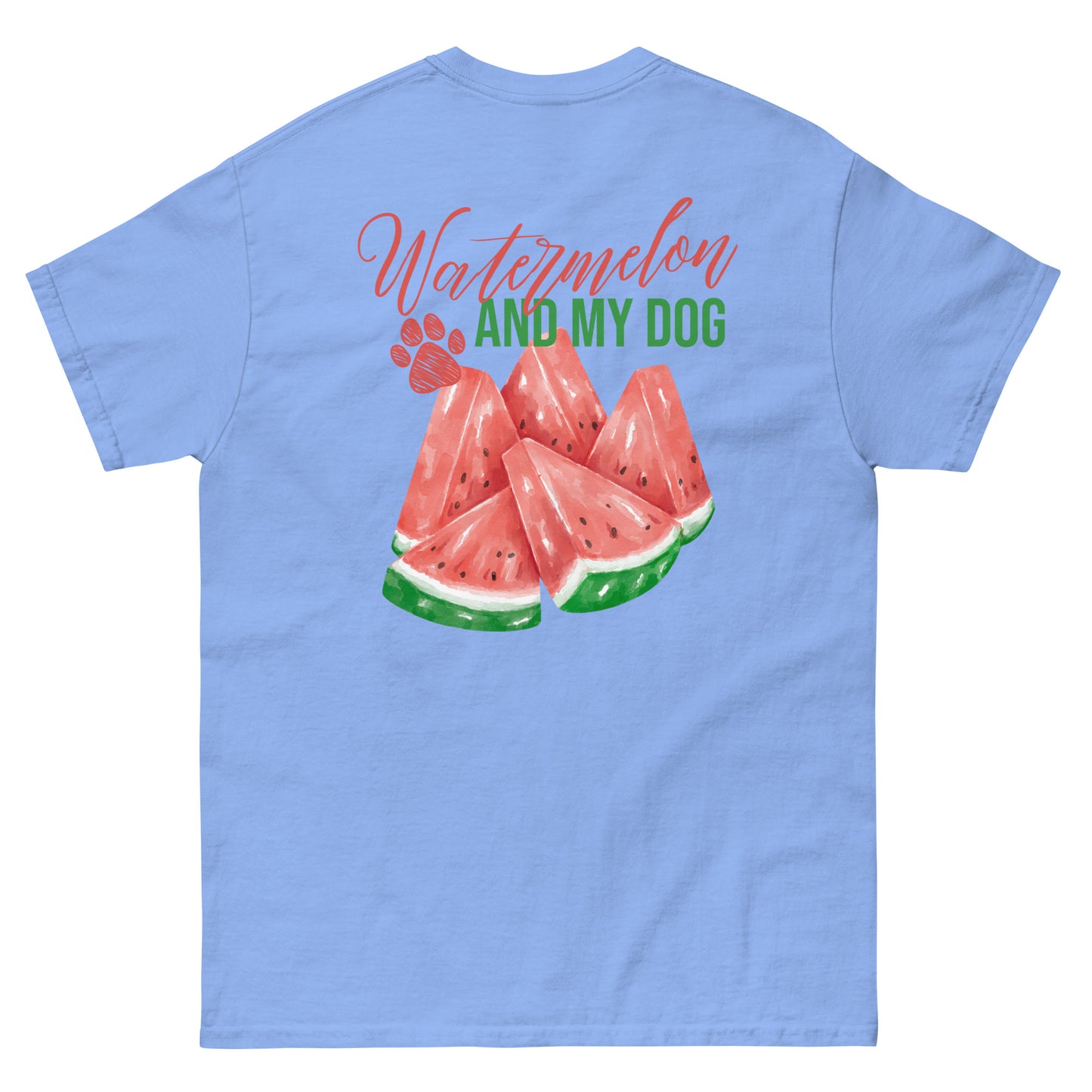 Unisex Sommer-Shirt - Watermelon and my dog