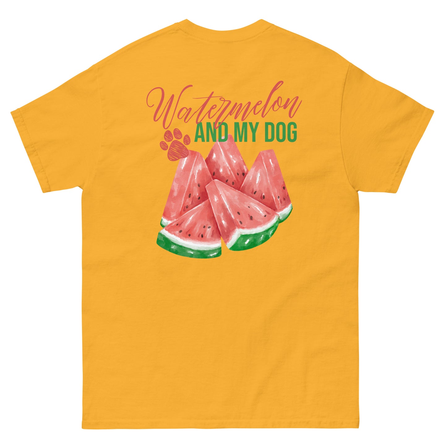 Unisex Sommer-Shirt - Watermelon and my dog