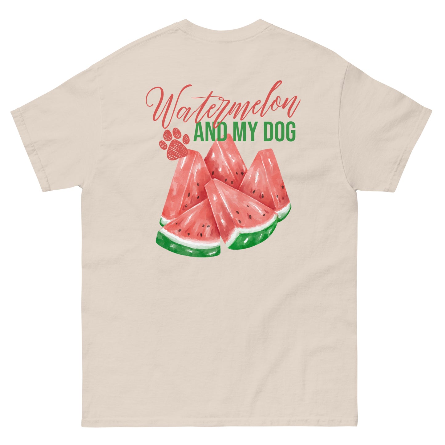 Unisex Sommer-Shirt - Watermelon and my dog