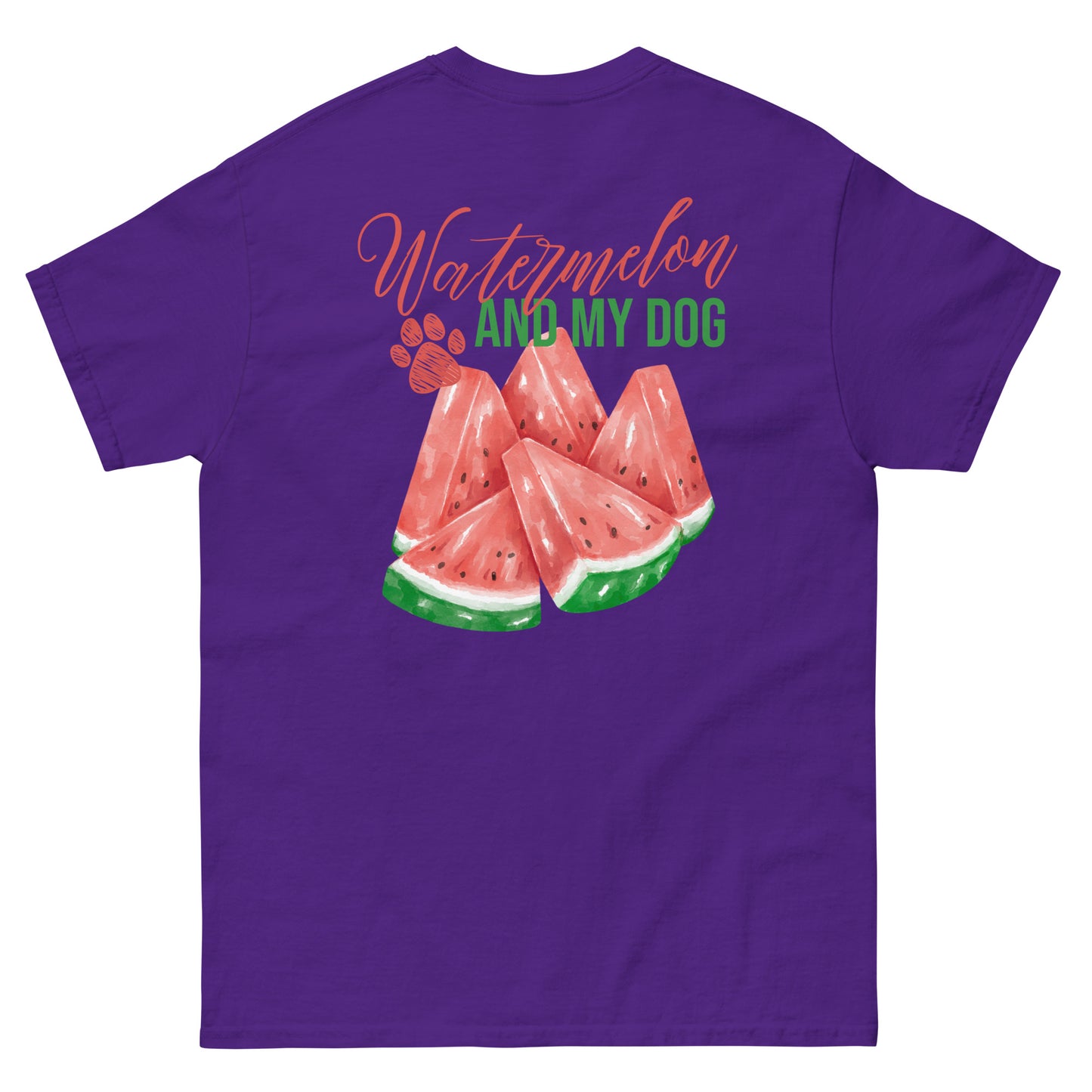 Unisex Sommer-Shirt - Watermelon and my dog