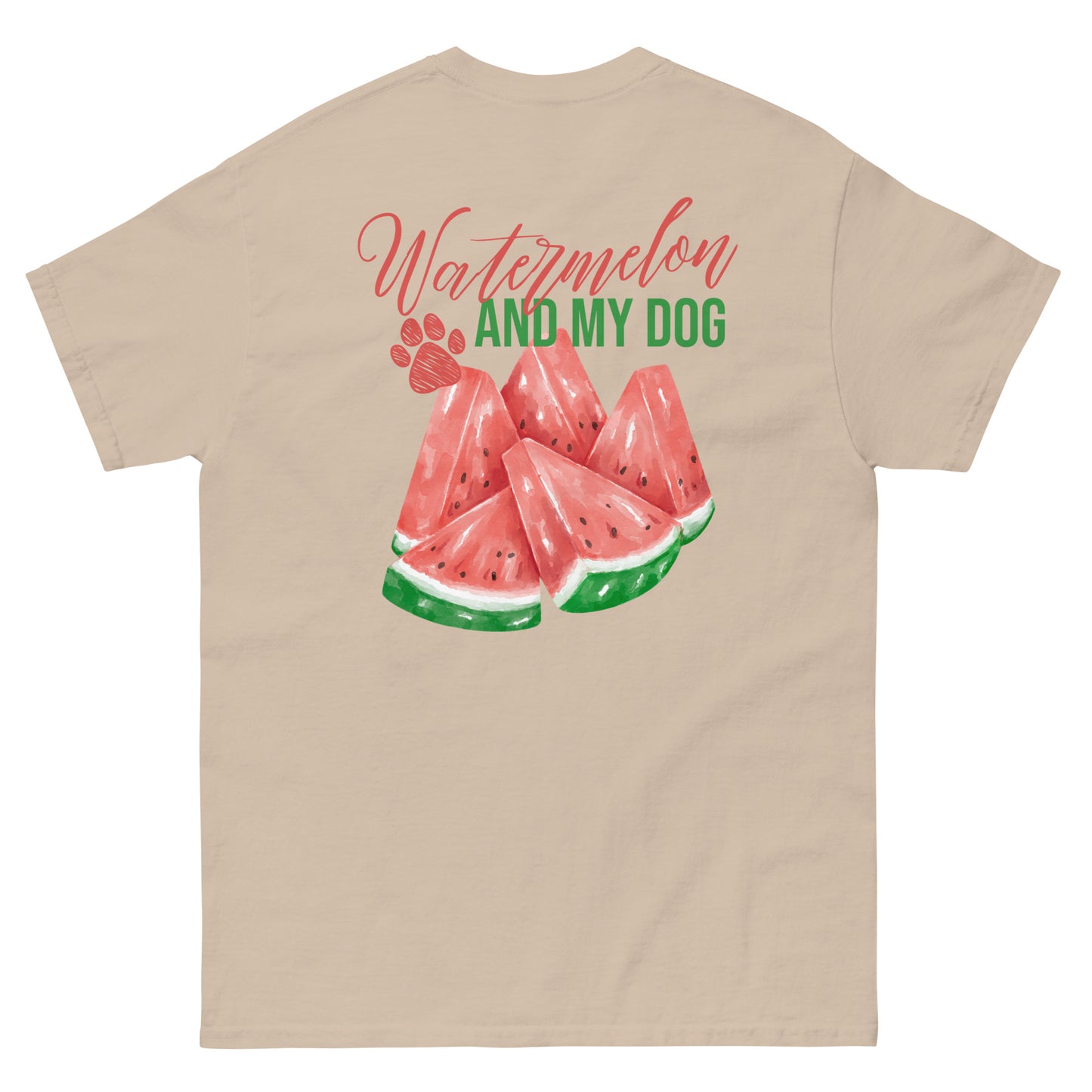Unisex Sommer-Shirt - Watermelon and my dog