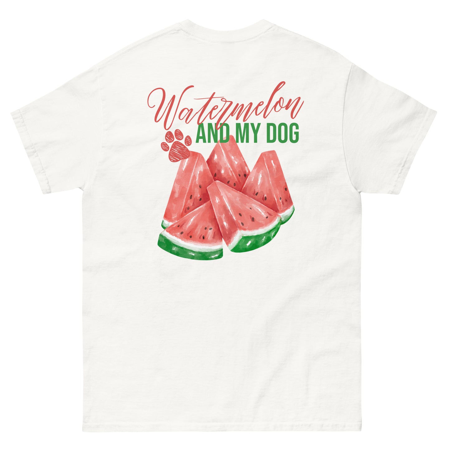 Unisex Sommer-Shirt - Watermelon and my dog
