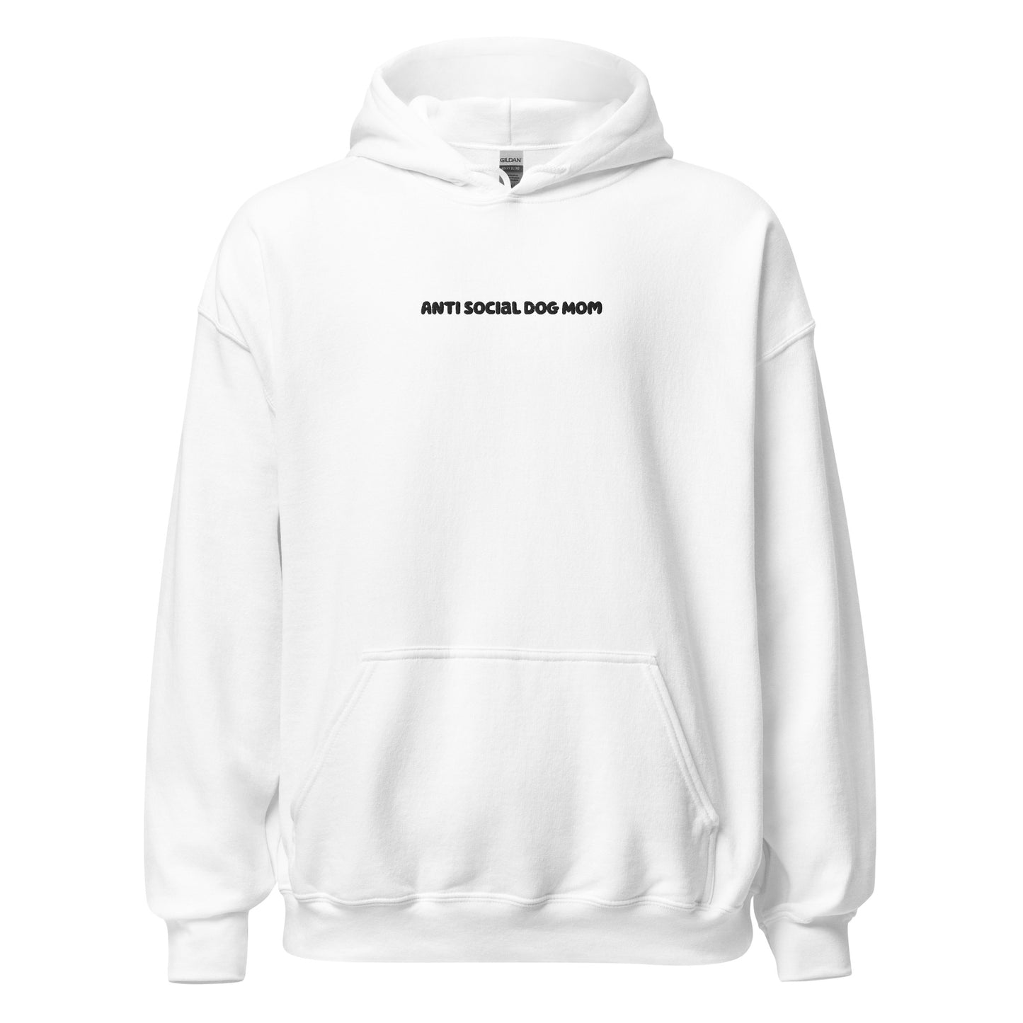 Bestickter Hoodie - Anti Social Dog Mom