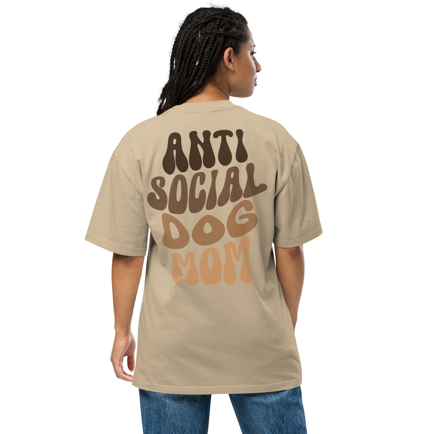 Premium Oversized T-Shirt - Anti Social Dog Mom