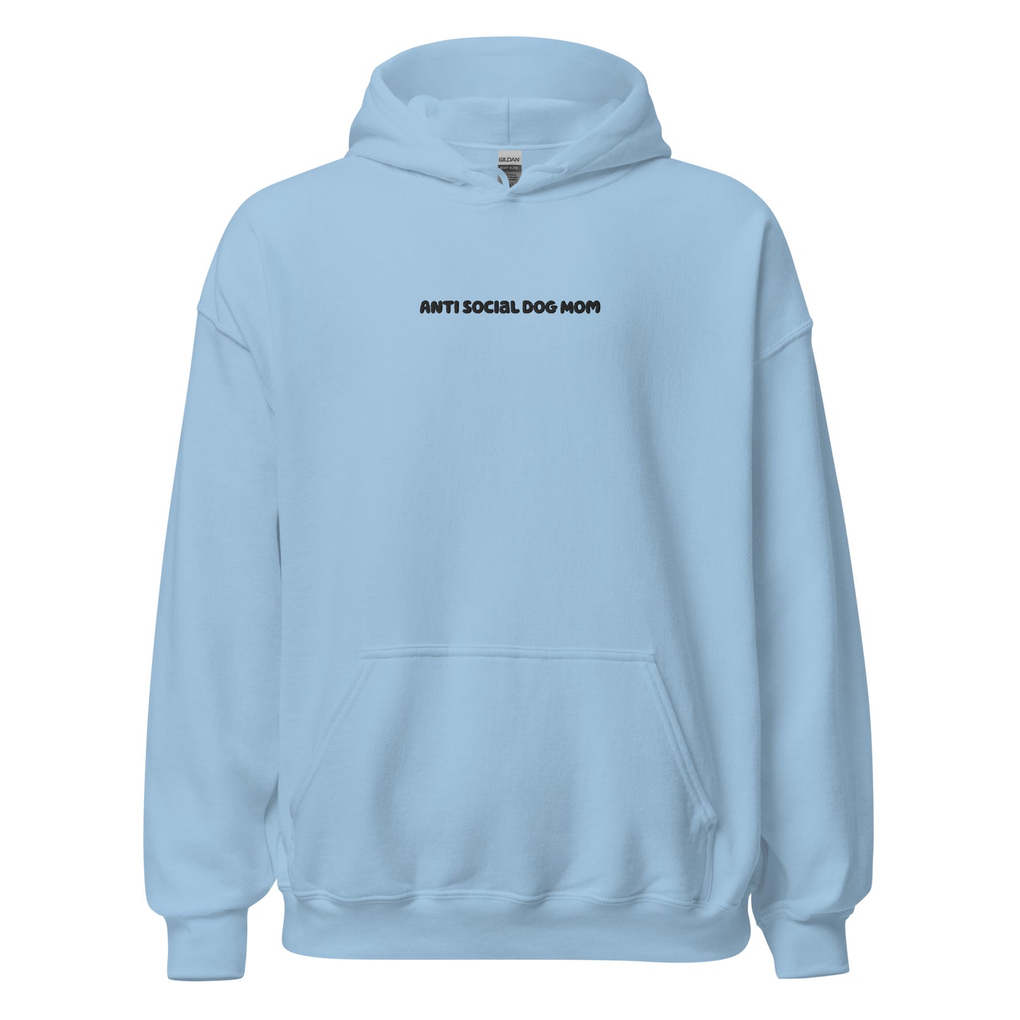 Bestickter Hoodie - Anti Social Dog Mom