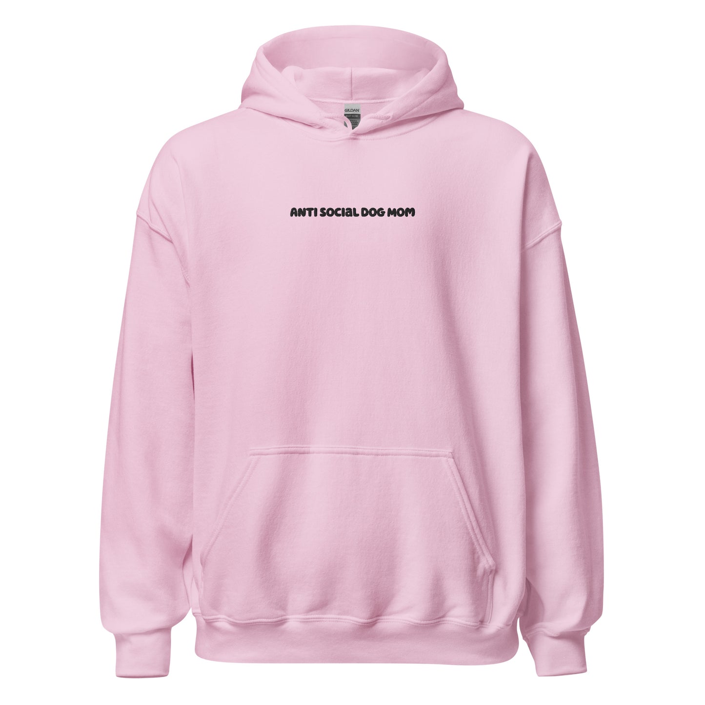 Bestickter Hoodie - Anti Social Dog Mom