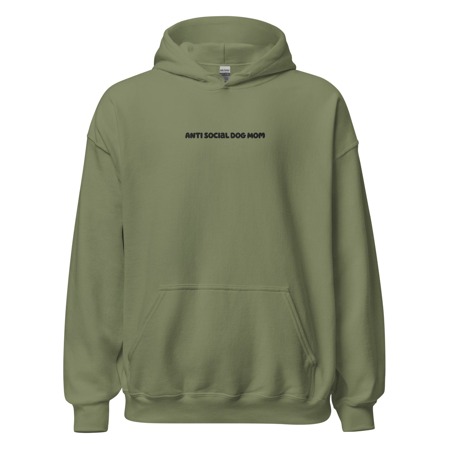 Bestickter Hoodie - Anti Social Dog Mom