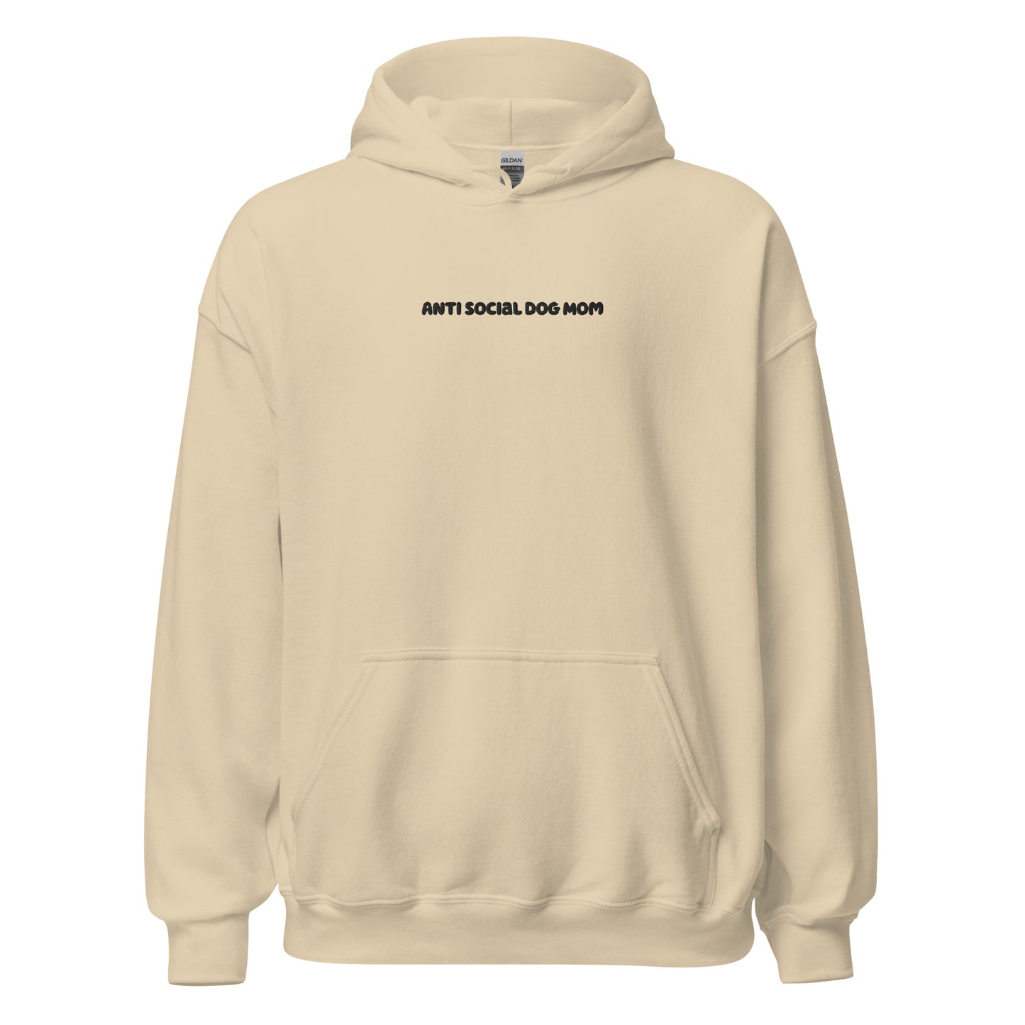 Bestickter Hoodie - Anti Social Dog Mom